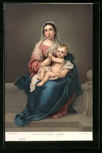 Künstler-AK Stengel & Co. Nr. 29713: Dresden, Maria mit dem Kind
