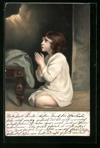 Künstler-AK Stengel & Co. Nr. 29945: The Infant Samuel nach Reynolds