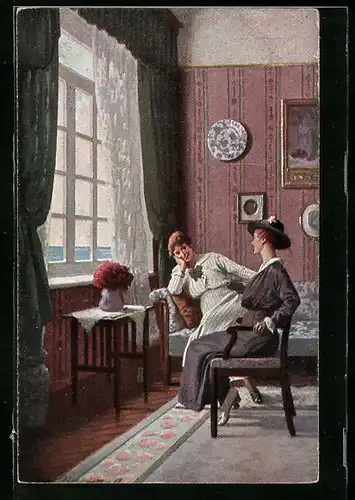 Künstler-AK Plauderei, Dänische Kunst