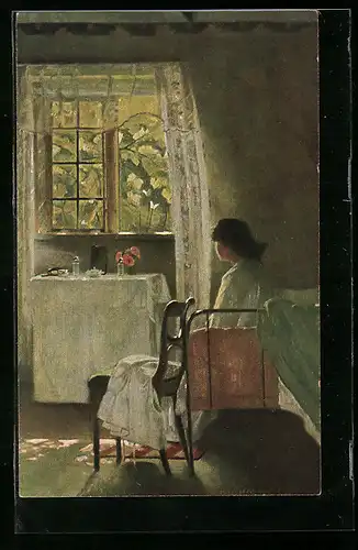 Künstler-AK sign. H. Slot-Moller: Morgenstimmung, Dänische Kunst