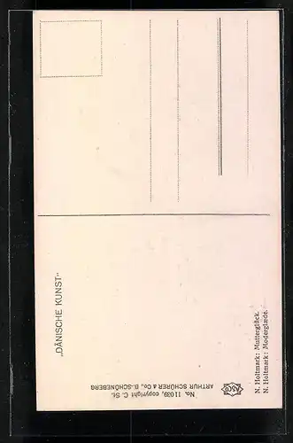Künstler-AK sign. N. Holtmark: Mutterglück, Dänische Kunst