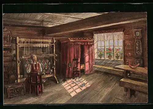 Künstler-AK sign. G. Schneevoigt: Morgensonne, Dänische Kunst