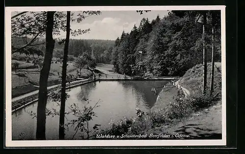 AK Beerfelden i. Odenw., Waldsee und Schwimmbad