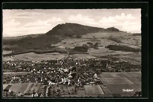 AK Strassdorf, Ortsansicht aus der Vogelschau