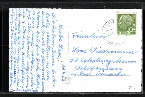 AK Strassdorf, Ortsansicht aus der Vogelschau