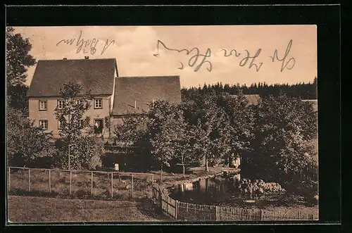 AK Lahnhof, Forsthaus mit Quelle der Lahn