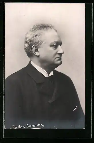 AK Schauspieler Bernhard Baumeister zur Seite blickend