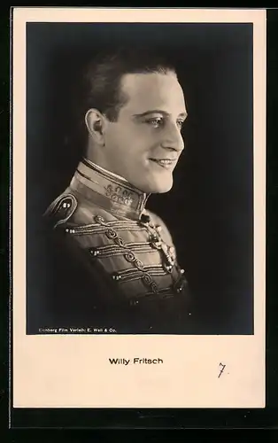 AK Schauspieler Willy Fritsch mit freundlichem Lachen