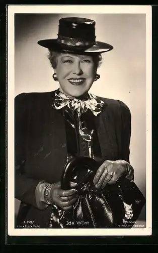 AK Schauspielerin Ida Wüst mit Hut
