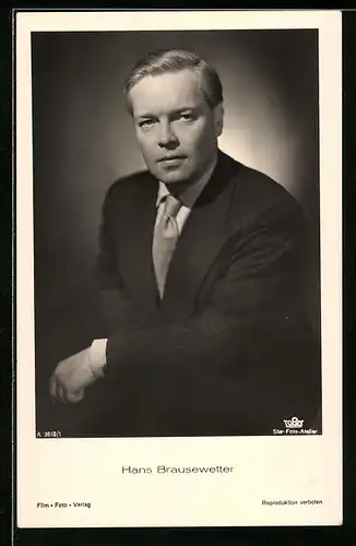 AK Schauspieler Hans Brausewetter im Anzug