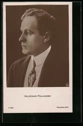 AK Schauspieler Valdemar Psilander ernst blickend