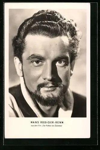 AK Schauspieler Hans Rüdiger Renn mit Bart