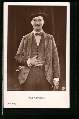 AK Schauspieler Fritz Kampers im Anzug