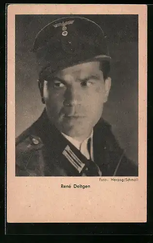 AK Schauspieler René Deltgen in Uniform