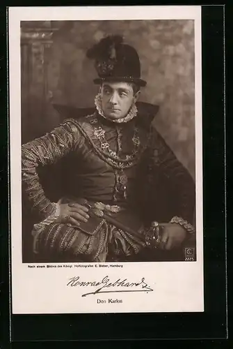 AK Schauspieler Konrad Gebhardt in Don Carlos