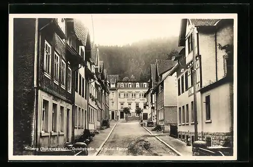 AK Triberg, Doldtstrasse und Hotel Tanne