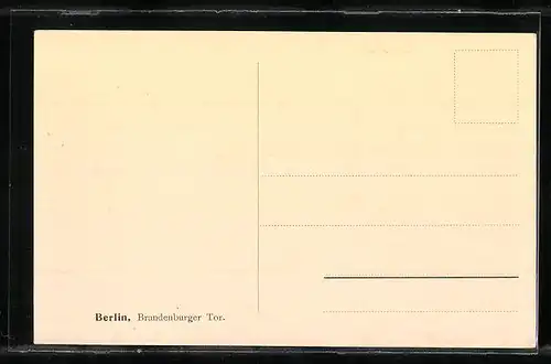 AK Berlin, Das Brandenburger Tor von Osten gesehen