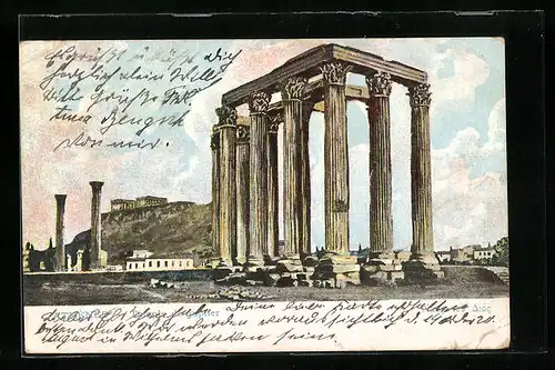 AK Athen, Tempel des Jupiter