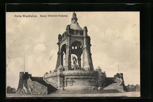 AK Porta Westfalica, Totalansicht des Kaiser Wilhelm-Denkmal