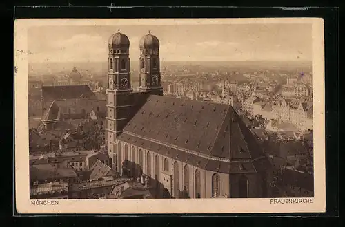 AK München, Ortsansicht mit Frauenkirche