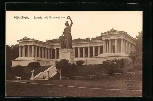 AK München, Bavaria mit Ruhmeshalle