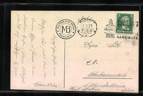 AK München, Ortsansicht mit Frauenkirche