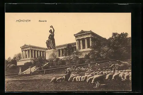 AK München, Bavaria mit Ruhmeshalle