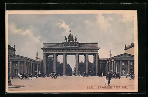 AK Berlin, Brandenburger Tor von Osten