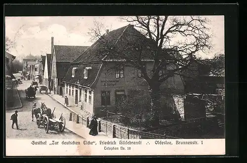 AK Oldesloe, Gasthof zur Deutschen Eiche in der Brunnenstrasse 1