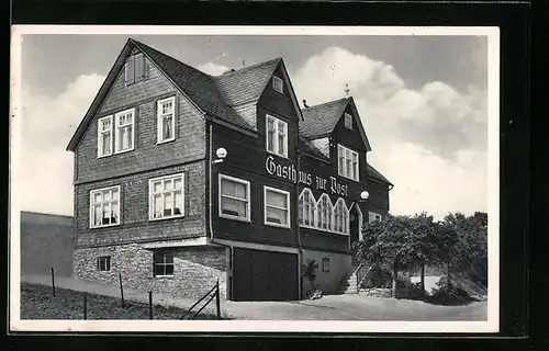 AK Siegen i. W., Gasthaus zur Post, Gebäudeansicht