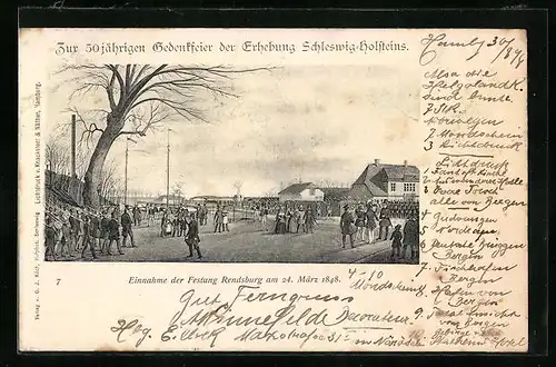 AK Einnahme der Festung Rendsburg, Revolution 1848