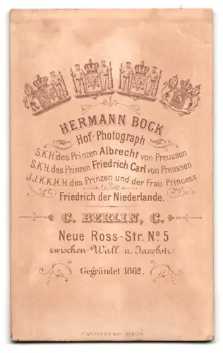 Fotografie Hermann Bock, Berlin, Neue Ross-Strasse 5, bürgerlicher mit Anzug und Krawatte