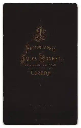 Fotografie Jules Bonnet, Luzern, Zürcherstrasse 50, bürgerlicher Herr im Anzug