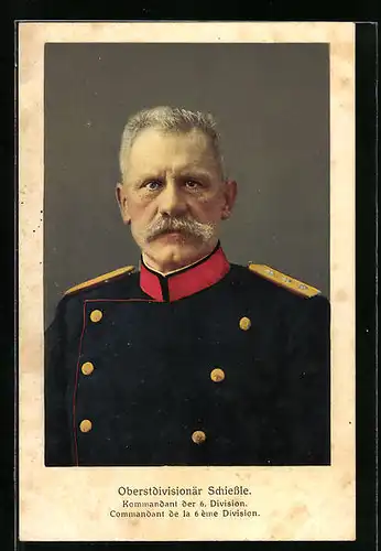 AK Schweizer Oberdivisionär Schiessle, Kommandant der 6. Division