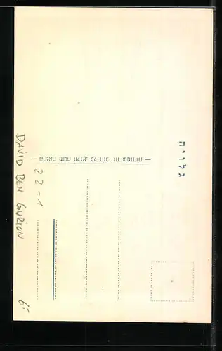 AK Porträt von David ben Gurion