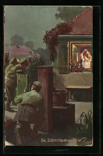 Künstler-AK Arthur Thiele unsign.: Die Schleichpatrouille
