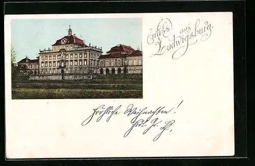 AK Ludwigsburg, Blick auf das Schloss