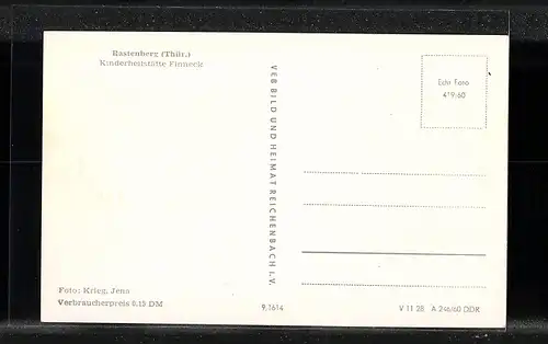 AK Rastenberg /Thür., Kinderheilstätte Finneck