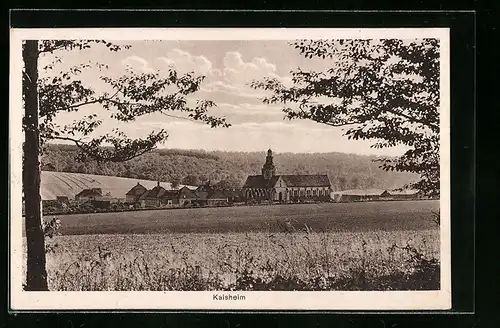 AK Kaisheim, Ortsansicht vom Waldrand aus