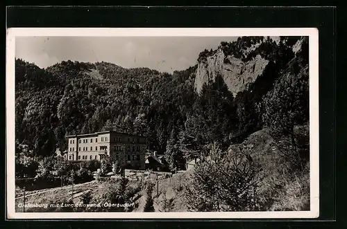 AK Oberaudorf, Grafenburg mit Luegsteinwand