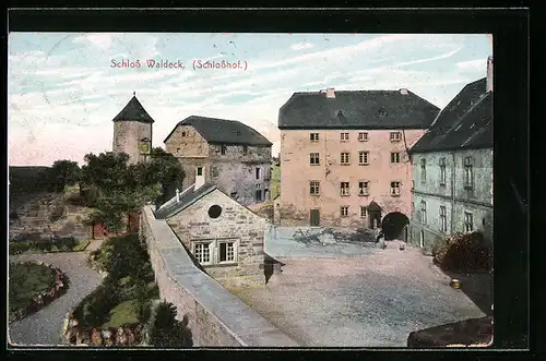 AK Waldeck, Schloss Waldeck mit Vorhof