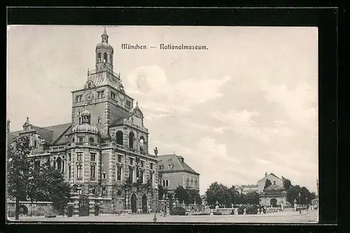 AK München, Partie am Nationalmuseum