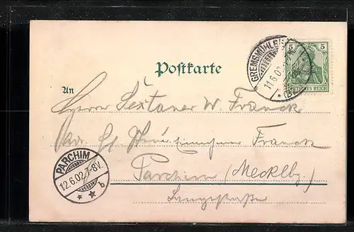 AK Gremsmühlen, Partie am Diecksee mit Booten