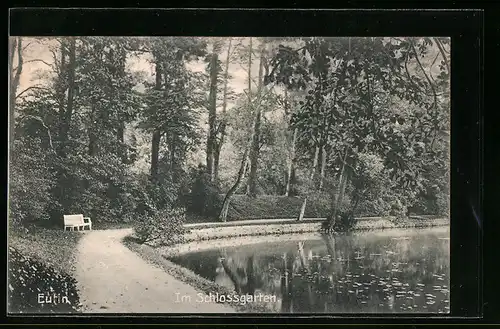 AK Eutin, Partie im Schlossgarten