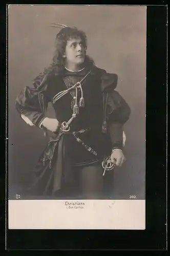 AK Schauspieler Christians im Kostüm