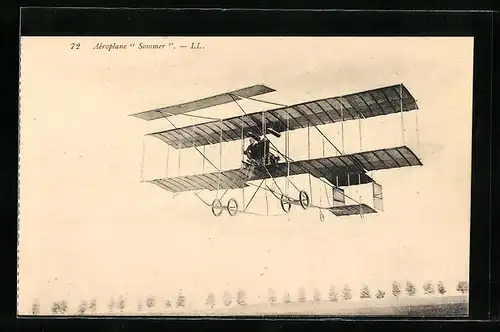 AK Flugzeug Sommer beim Testflug