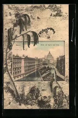 AK Berlin, Blick auf Spree und Dom