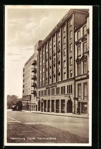 AK Hamburg-St.Georg, Hotel und Restaurant Heimstätte, Nagelsweg 10 /14