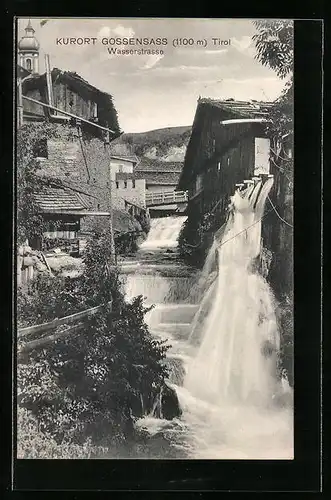 AK Gossensass, Häuser an der Wasserstrasse