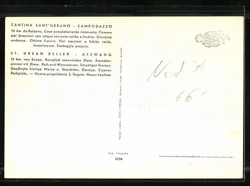 AK Atzwang bei Bozen, Gasthaus St. Urbankeller